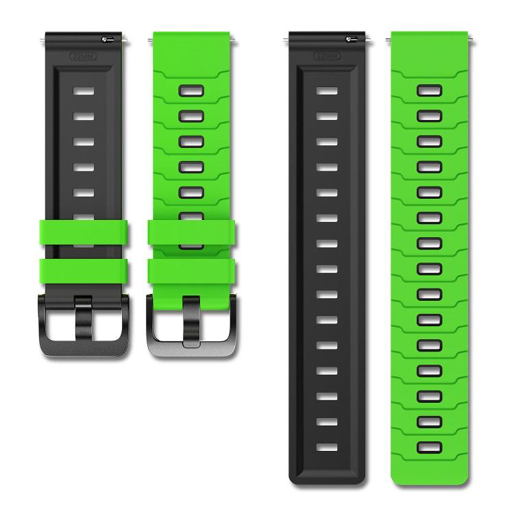 22mm Armour Texture Two Color Silicone Watch Band