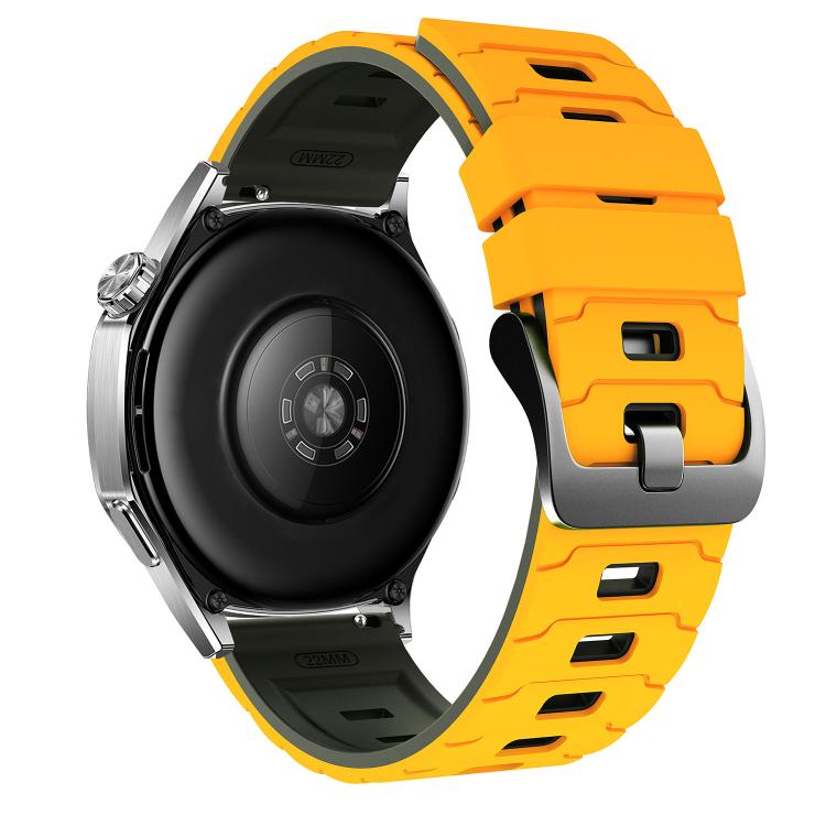 22mm Armour Texture Two Color Silicone Watch Band