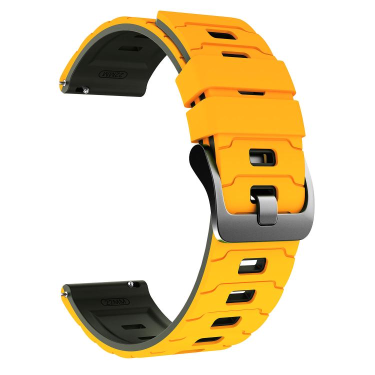 22mm Armour Texture Two Color Silicone Watch Band