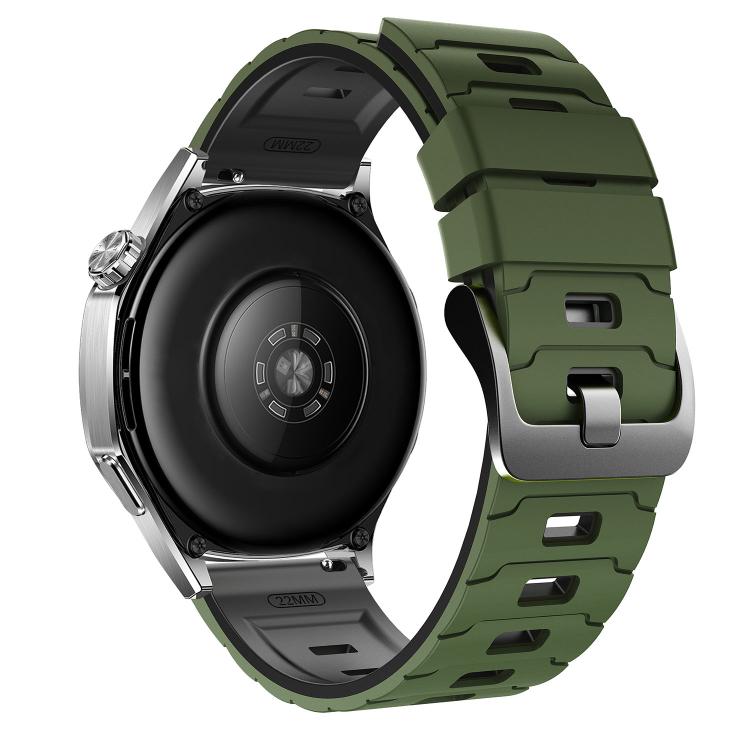 22mm Armour Texture Two Color Silicone Watch Band