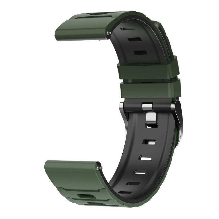 22mm Armour Texture Two Color Silicone Watch Band
