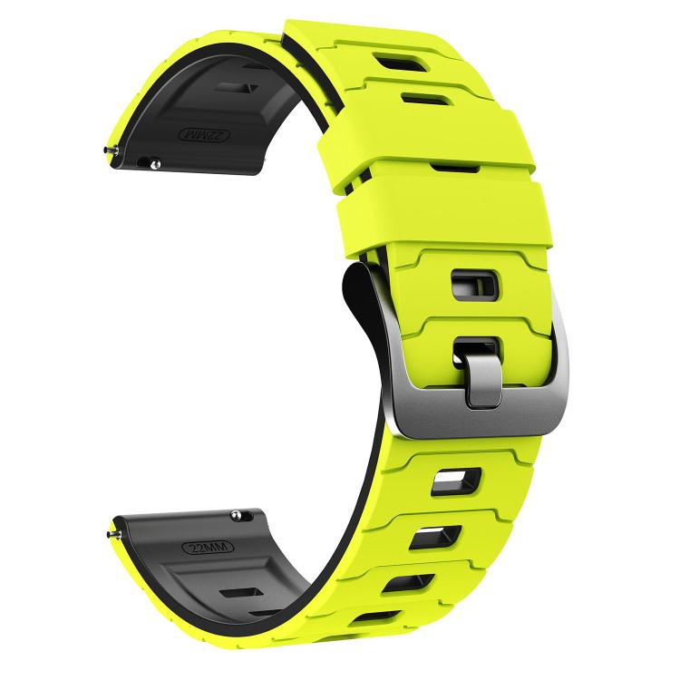 22mm Armour Texture Two Color Silicone Watch Band
