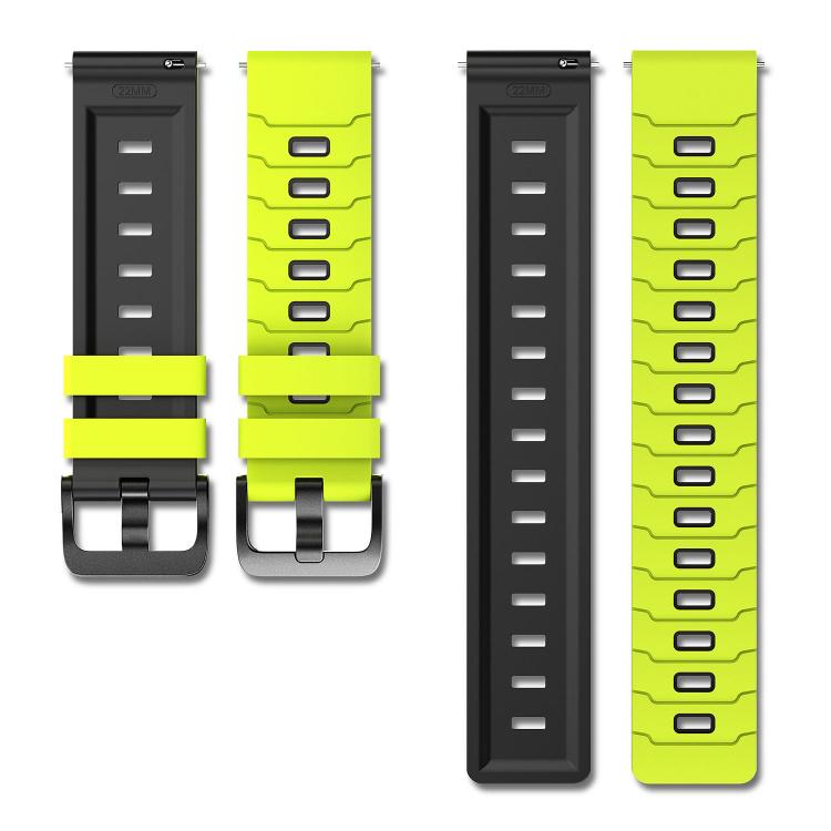 22mm Armour Texture Two Color Silicone Watch Band