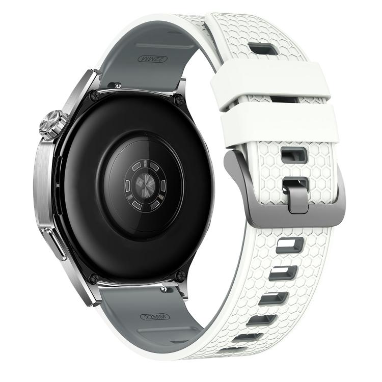 22mm Honeycomb Texture Two Color Silicone Watch Band