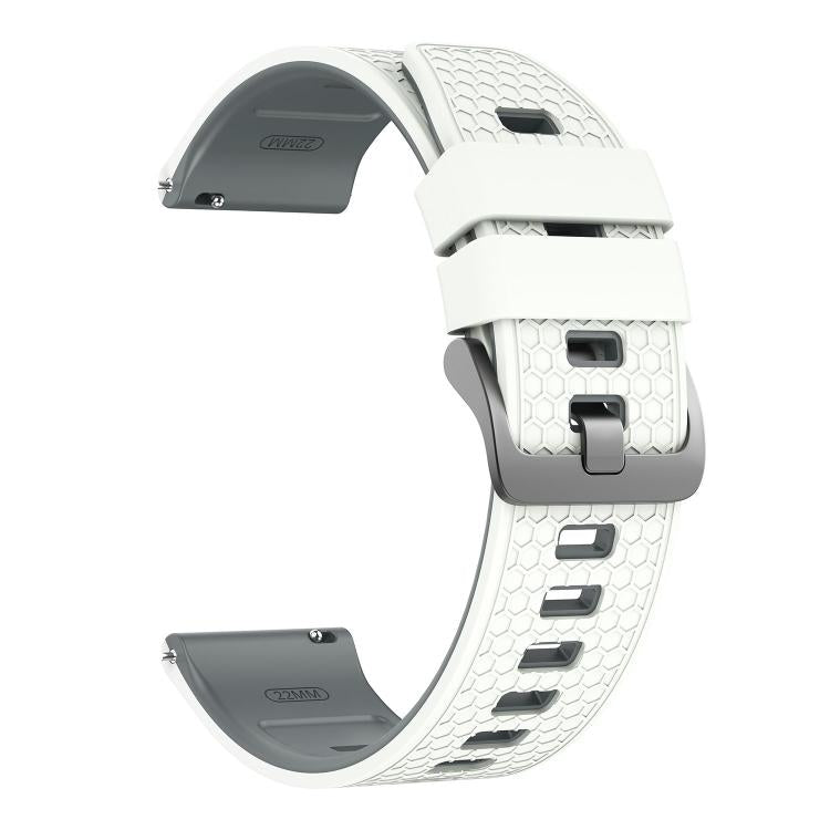 22mm Honeycomb Texture Two Color Silicone Watch Band
