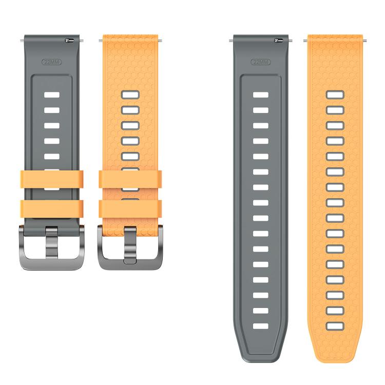 22mm Honeycomb Texture Two Color Silicone Watch Band