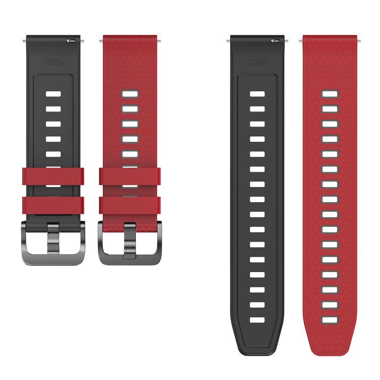 22mm Honeycomb Texture Two Color Silicone Watch Band