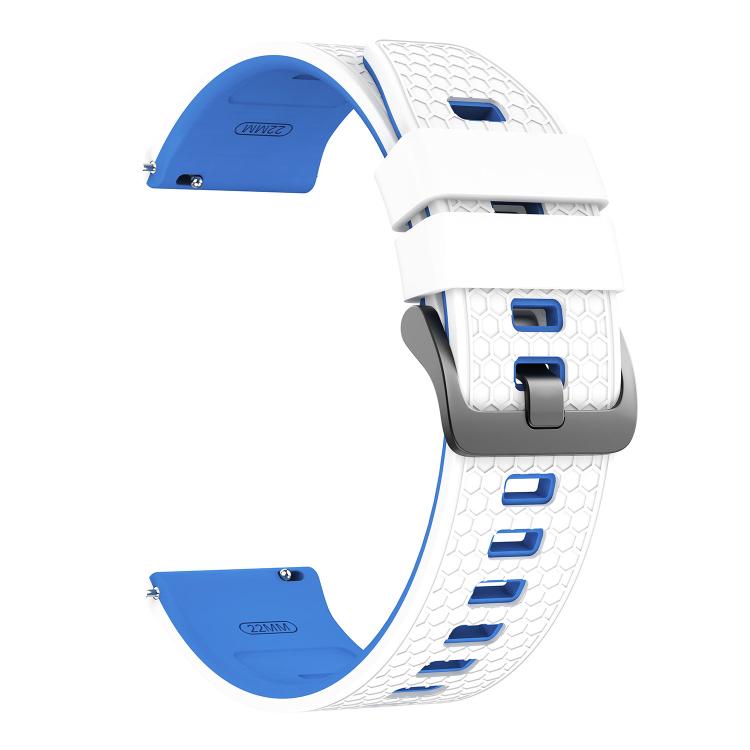 22mm Honeycomb Texture Two Color Silicone Watch Band