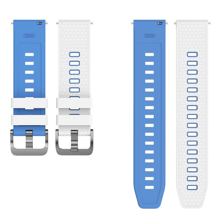 22mm Honeycomb Texture Two Color Silicone Watch Band