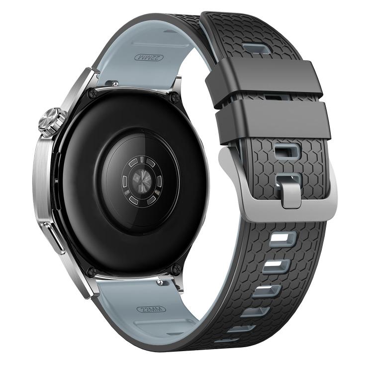 22mm Honeycomb Texture Two Color Silicone Watch Band