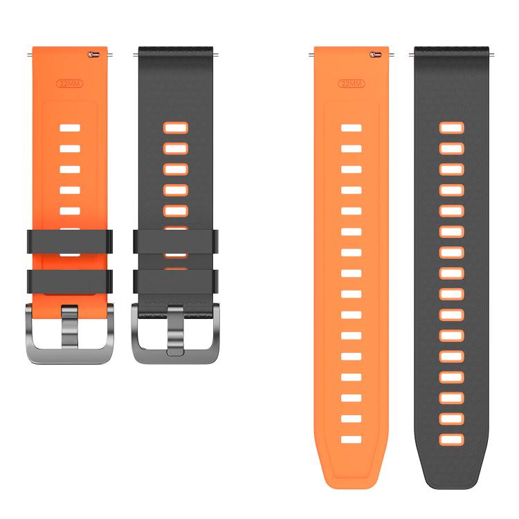 22mm Honeycomb Texture Two Color Silicone Watch Band