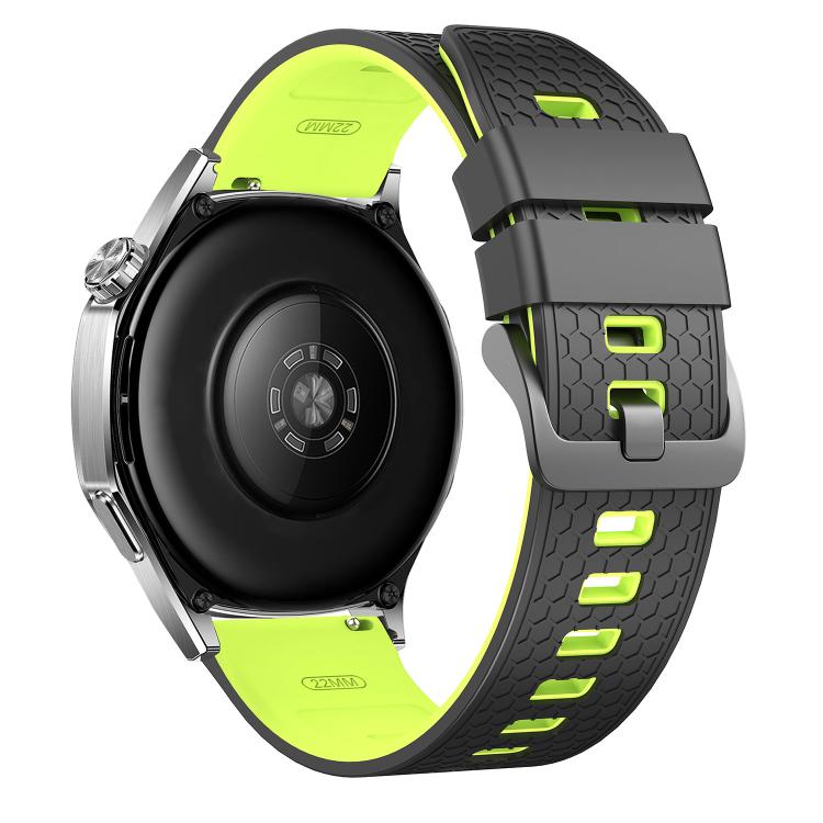 22mm Honeycomb Texture Two Color Silicone Watch Band