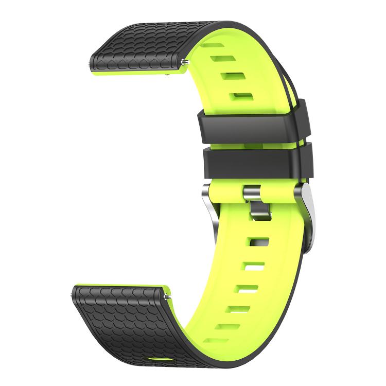 22mm Honeycomb Texture Two Color Silicone Watch Band