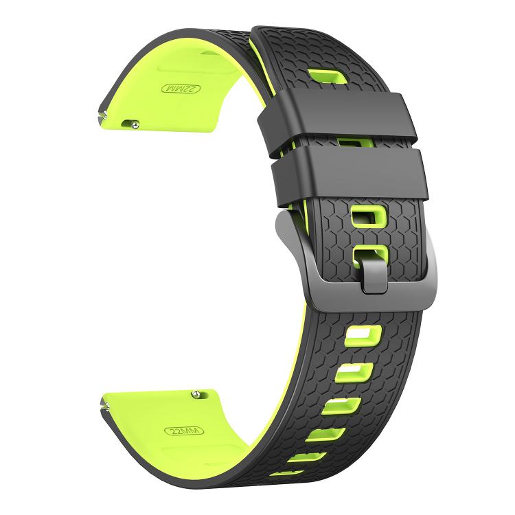 22mm Honeycomb Texture Two Color Silicone Watch Band