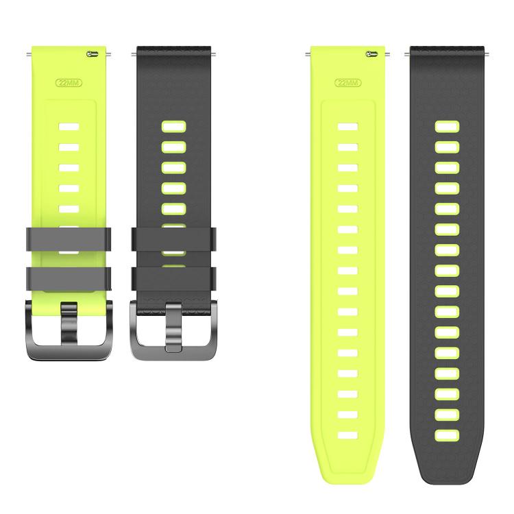 22mm Honeycomb Texture Two Color Silicone Watch Band