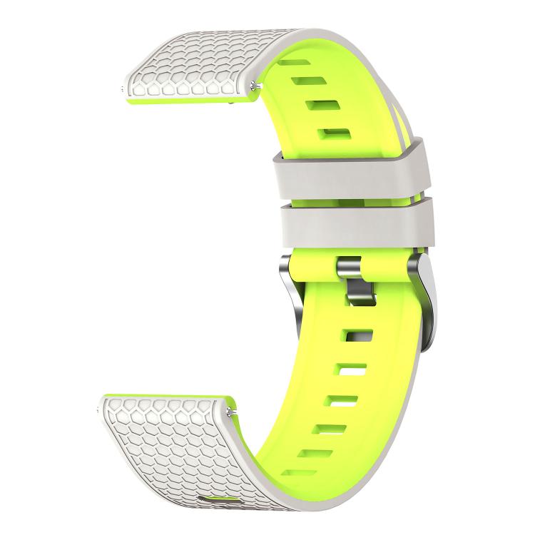 22mm Honeycomb Texture Two Color Silicone Watch Band