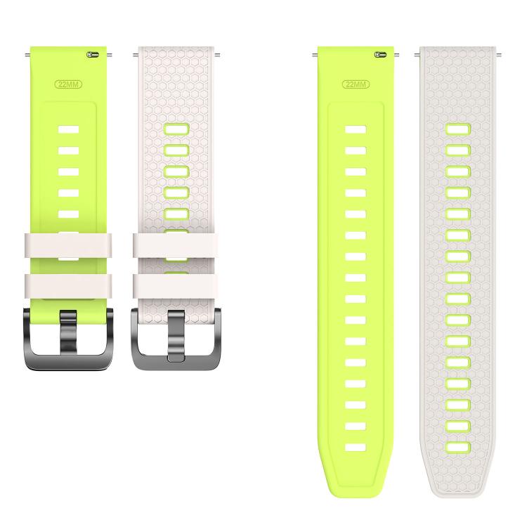 22mm Honeycomb Texture Two Color Silicone Watch Band