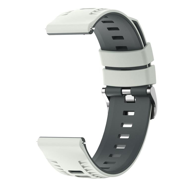 22mm Tire Texture Two Color Silicone Watch Band