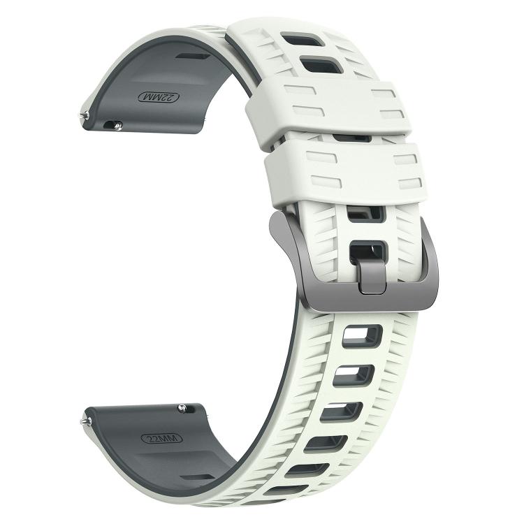 22mm Tire Texture Two Color Silicone Watch Band