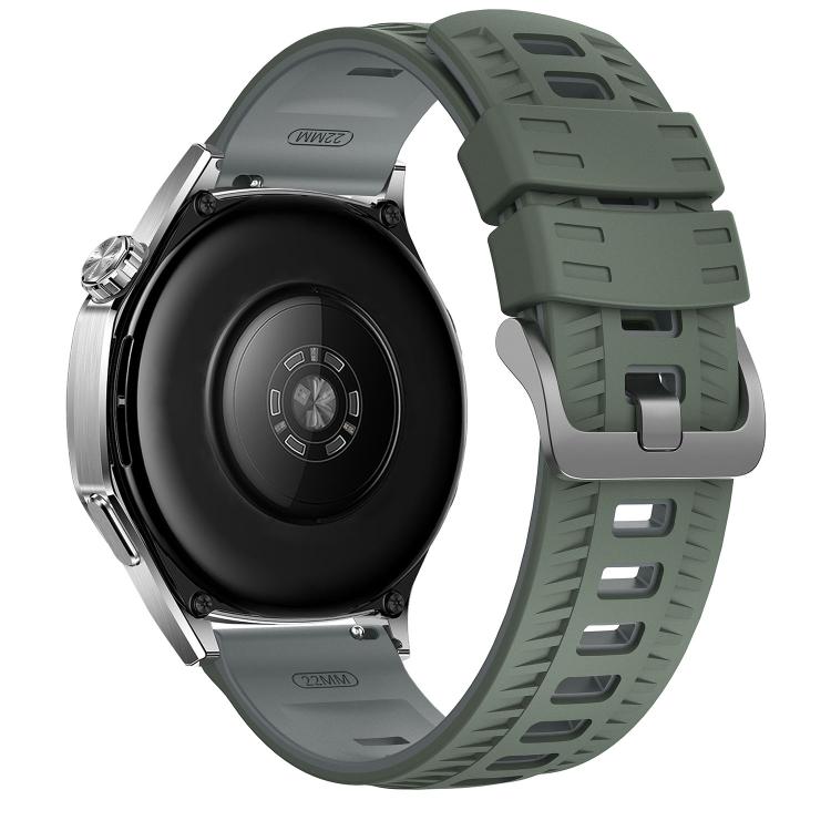 22mm Tire Texture Two Color Silicone Watch Band