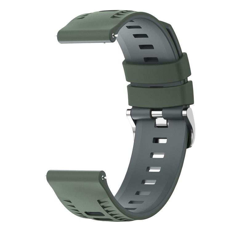22mm Tire Texture Two Color Silicone Watch Band