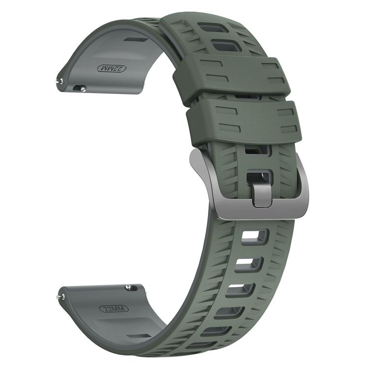 22mm Tire Texture Two Color Silicone Watch Band