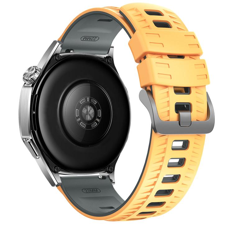 22mm Tire Texture Two Color Silicone Watch Band