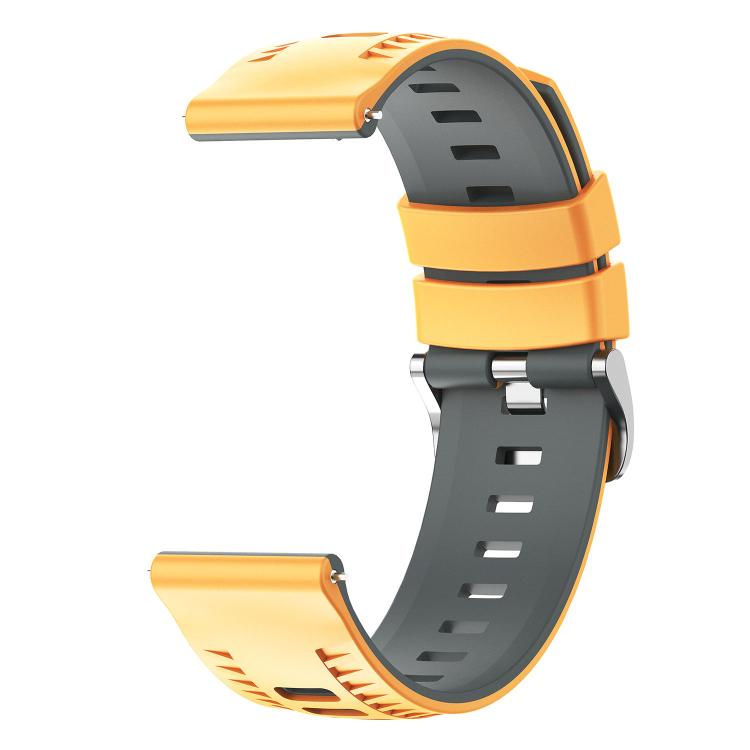 22mm Tire Texture Two Color Silicone Watch Band