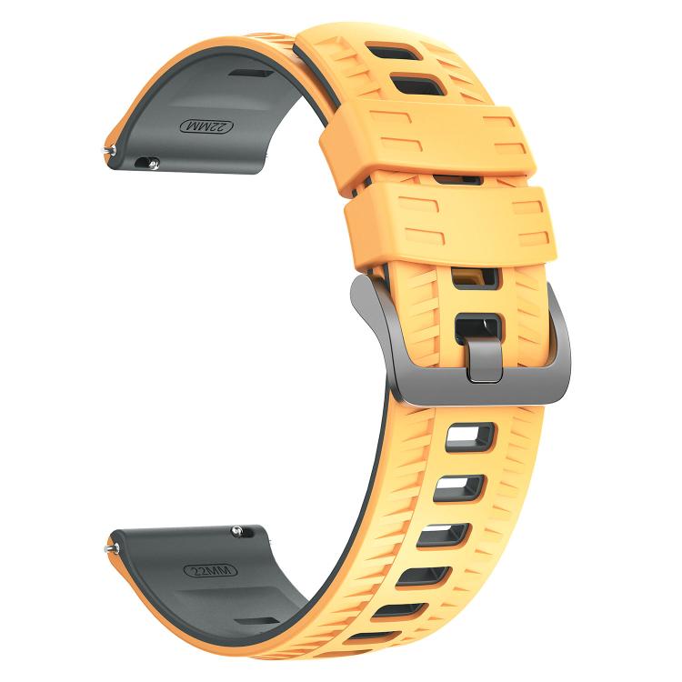 22mm Tire Texture Two Color Silicone Watch Band