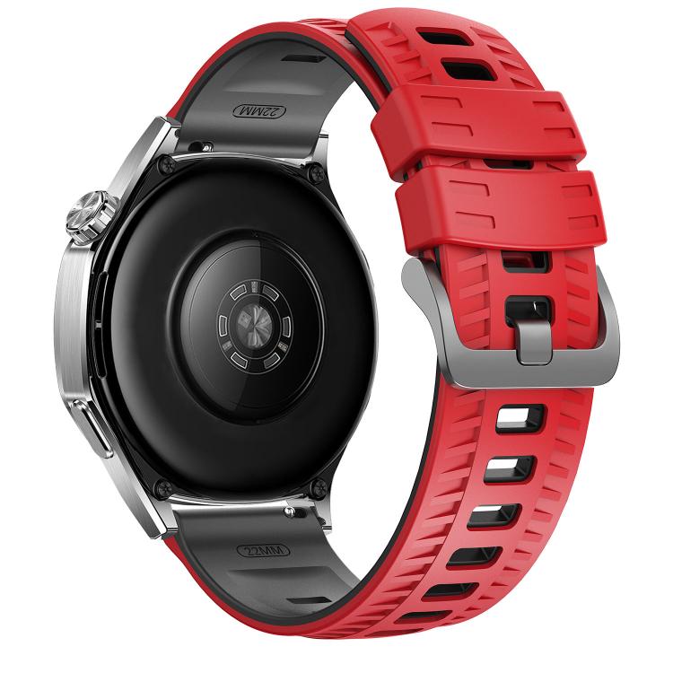 22mm Tire Texture Two Color Silicone Watch Band