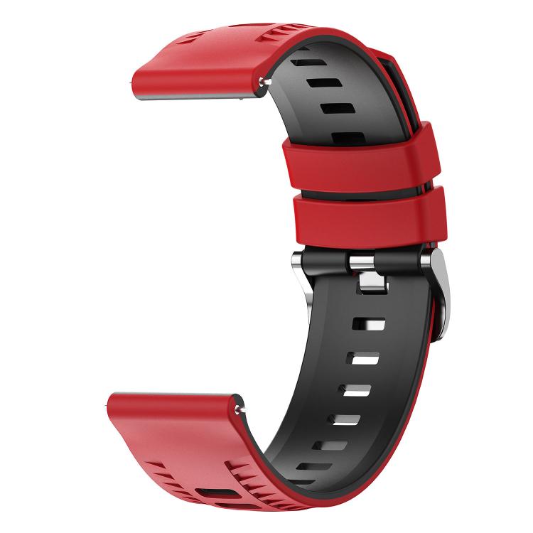 22mm Tire Texture Two Color Silicone Watch Band