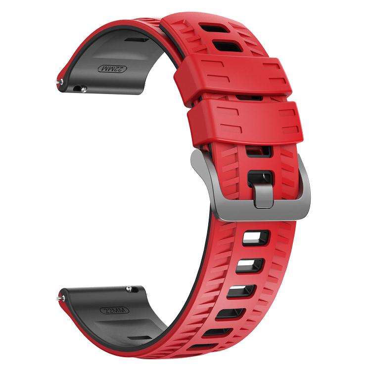 22mm Tire Texture Two Color Silicone Watch Band