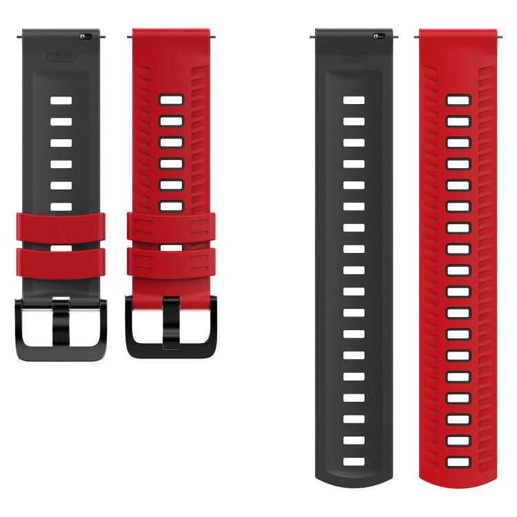 22mm Tire Texture Two Color Silicone Watch Band