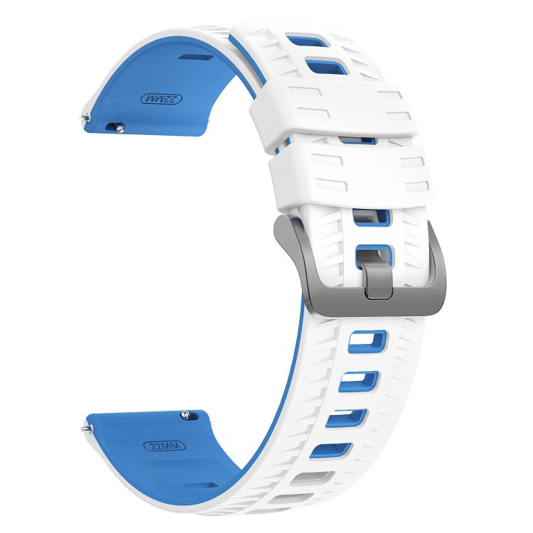 22mm Tire Texture Two Color Silicone Watch Band