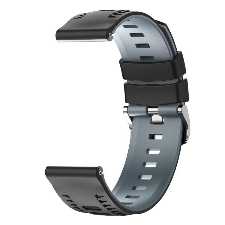 22mm Tire Texture Two Color Silicone Watch Band