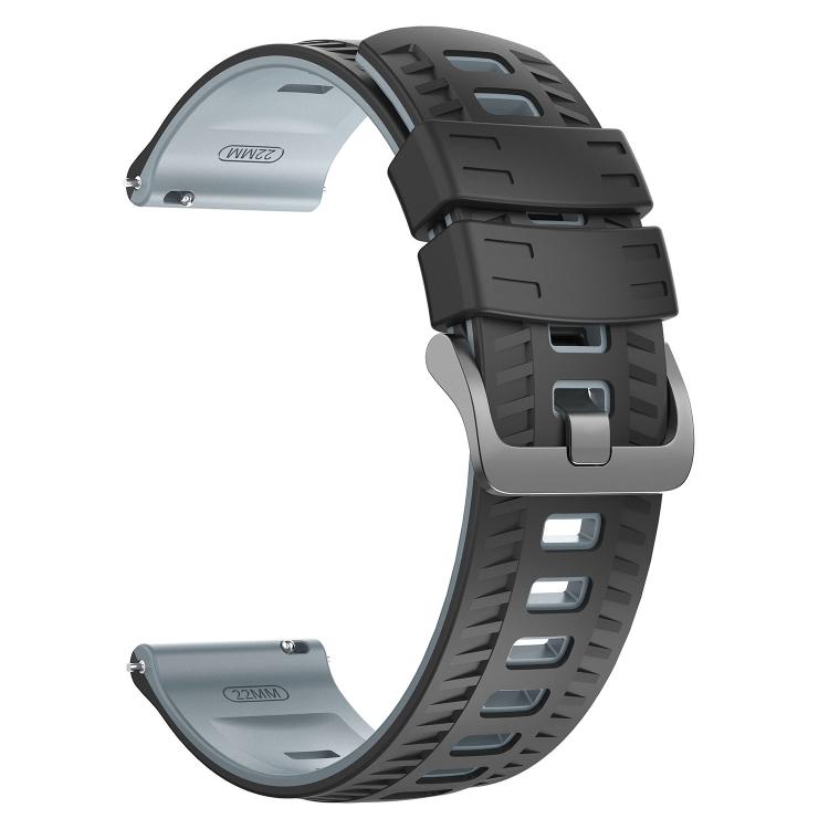 22mm Tire Texture Two Color Silicone Watch Band