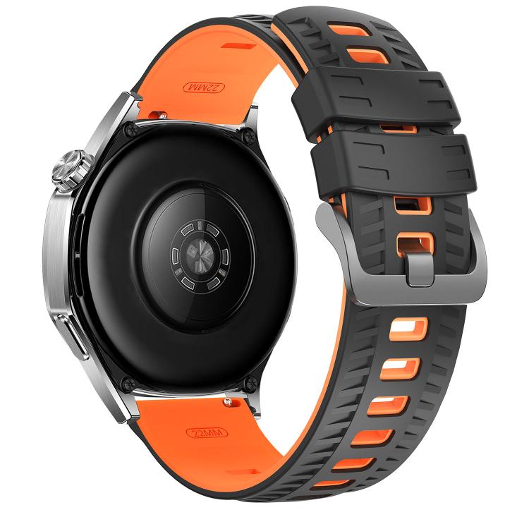 22mm Tire Texture Two Color Silicone Watch Band