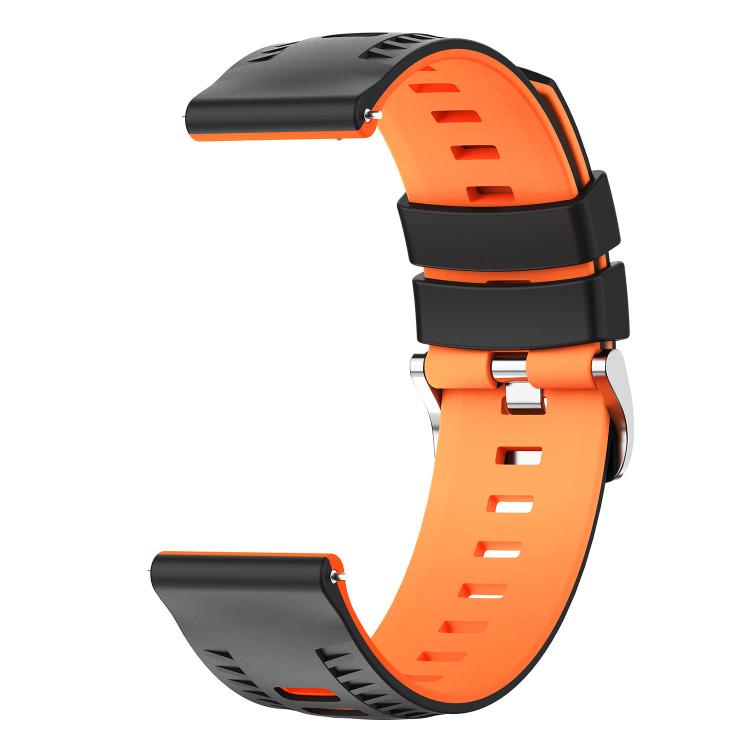 22mm Tire Texture Two Color Silicone Watch Band