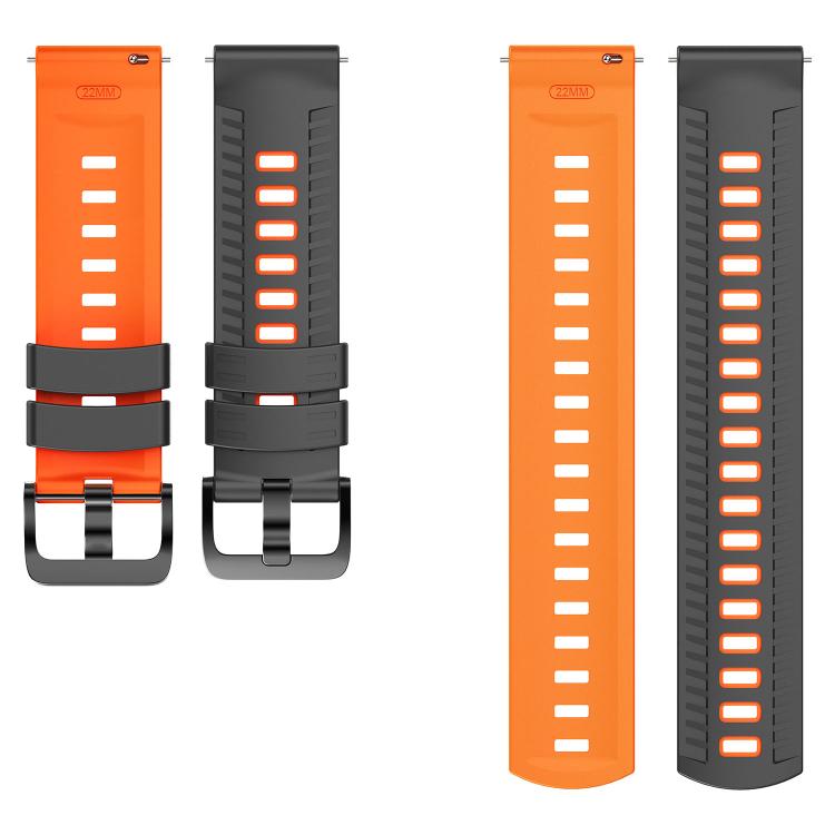 22mm Tire Texture Two Color Silicone Watch Band