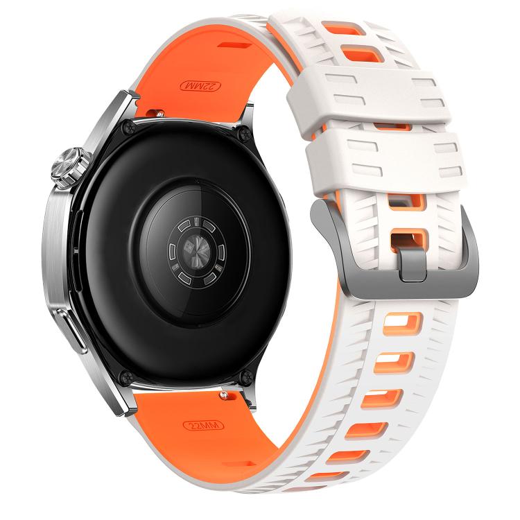 22mm Tire Texture Two Color Silicone Watch Band
