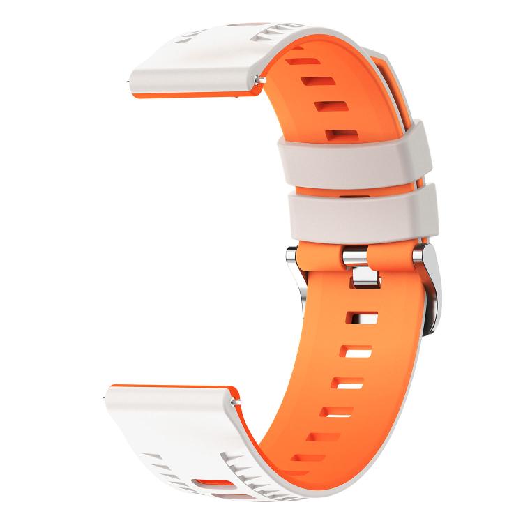 22mm Tire Texture Two Color Silicone Watch Band