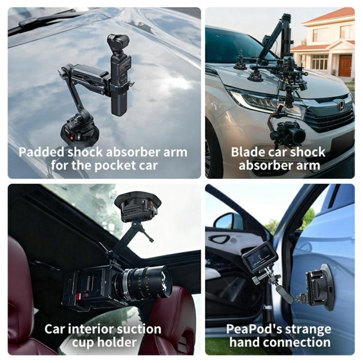 SX-PJ01 Smart Digital Display HD Camera Shooting Stand 4.5 inch Action Camera Electric Suction Cup