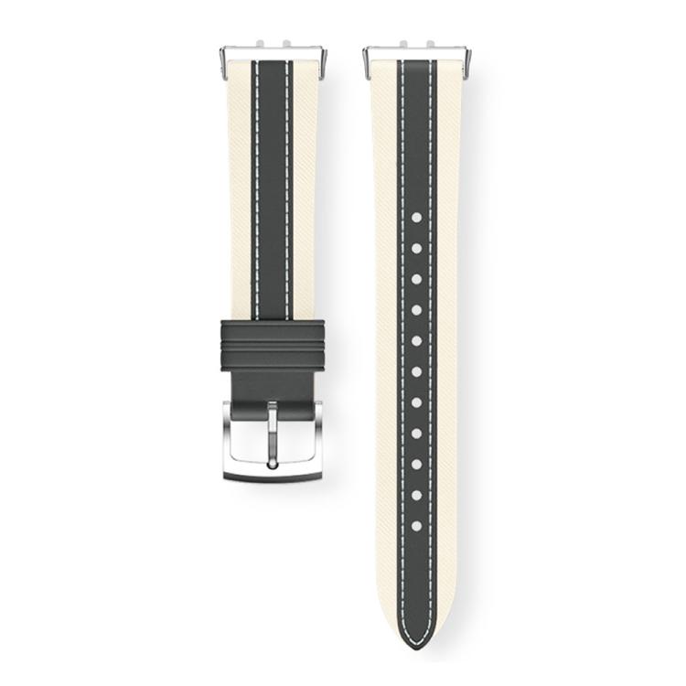 For Samsung Watch Galaxy Fit3 Genuine Leather Color Blocked Saddle Watch Band