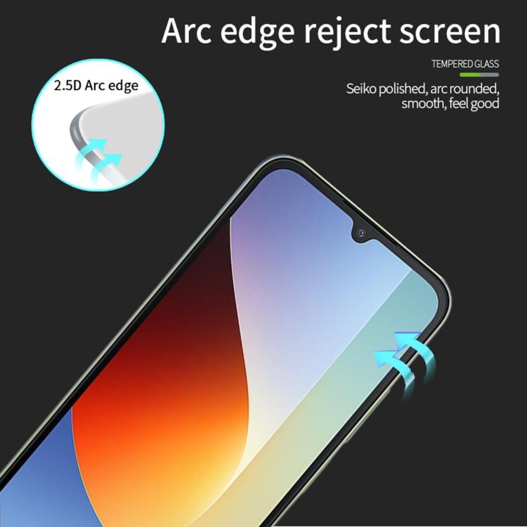 For Redmi 15a 5G / A7 Pro 171mm PINWUYO 9H 2.5D Full Screen Tempered Glass Film - Black