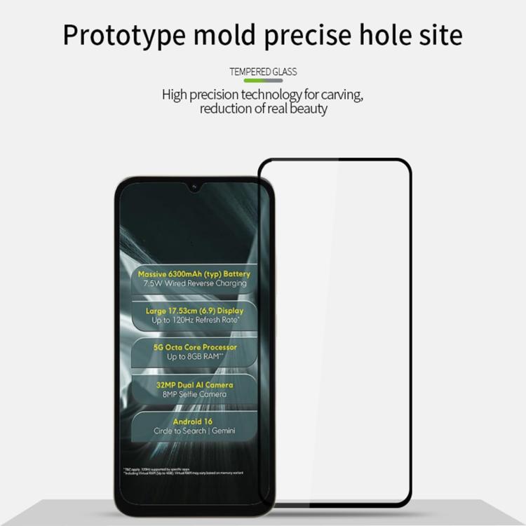 For Xiaomi Poco C85x 5G PINWUYO 9H 2.5D Full Screen Tempered Glass Film - Black