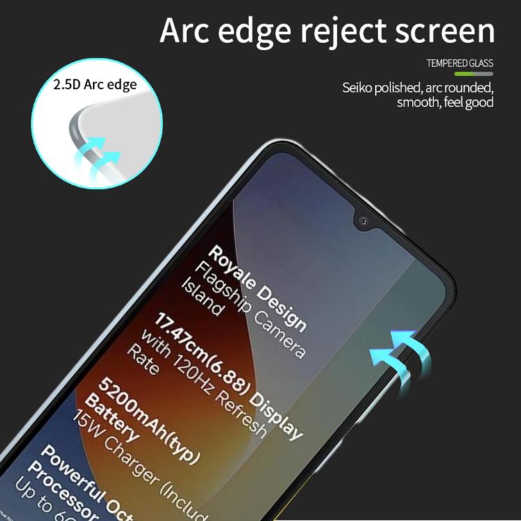 For Xiaomi Poco C81x 4G PINWUYO 9H 2.5D Full Screen Tempered Glass Film - Black