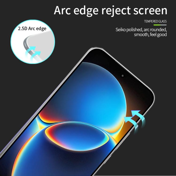 For Redmi K90 Max 5G Unlock PINWUYO 9H 2.5D Full Screen Tempered Glass Film - Black