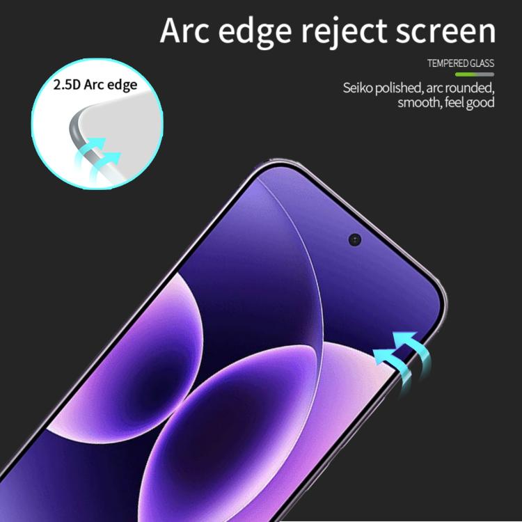 For Xiaomi 17 Max Unlock PINWUYO 9H 2.5D Full Screen Tempered Glass Film - Black