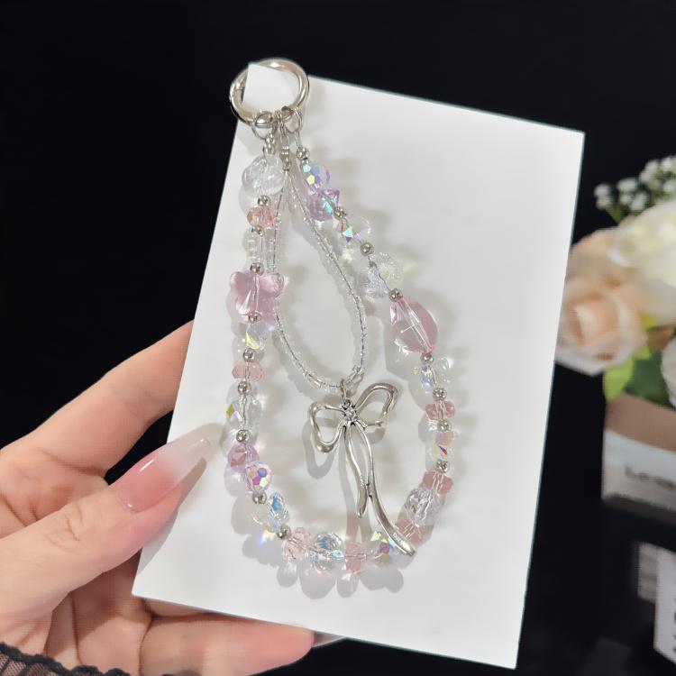 Ethereal Phantom Fantasy Crystal Bow Glowing Double Phone Chain