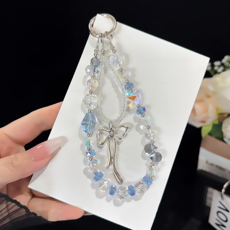 Ethereal Phantom Fantasy Crystal Bow Glowing Double Phone Chain